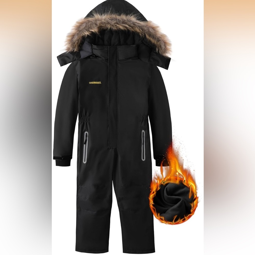 OHSNMAKSL Kid's Snowsuits 
Waterproof Coats Jumpsuits-10-12/673